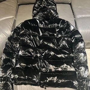 Moncler Shiny Black Puffer Jacket